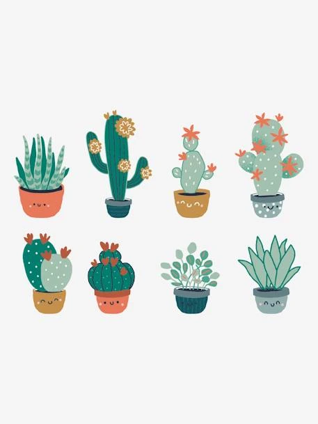 8 Grands Stickers Cactus Vert / Multicolore - Vertbaudet 3 8 Grands Stickers Cactus Vert / Multicolore - Vertbaudet