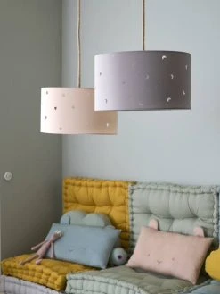 Abat-jour à Suspendre Motifs Perforés Rose Poudré - Vertbaudet -Vertbaudet Boutique abat jour a suspendre motifs perfores 2