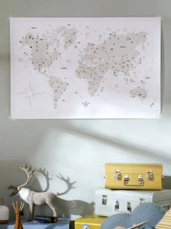 Affiche Carte Du Monde LES PETITES DATES Marron Imprimé - Les Petites Dates -Vertbaudet Boutique affiche carte du monde les petites dates 4