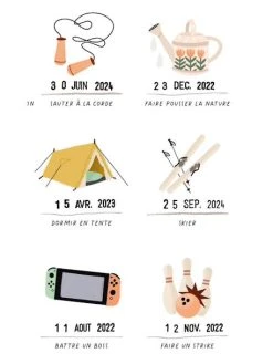 Affiche Moi Je Sais LES PETITES DATES Blanc - Les Petites Dates -Vertbaudet Boutique affiche moi je sais les petites dates 2