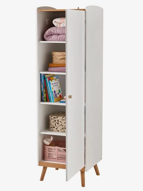 Armoire 1 Porte LIGNE CONFETTI Blanc/bois - Vertbaudet 4 Armoire 1 Porte LIGNE CONFETTI Blanc/bois - Vertbaudet – Image 2