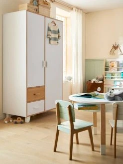 Armoire 2 Portes + 2 Tiroirs LIGNE HOPLA Blanc - Vertbaudet -Vertbaudet Boutique armoire 2 portes 2 tiroirs ligne hopla 3