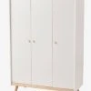 Armoire 3 Portes LIGNE CONFETTI Blanc/bois - Vertbaudet -Vertbaudet Boutique armoire 3 portes ligne confetti