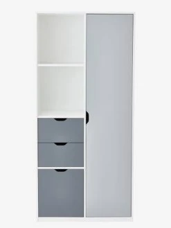 Armoire LIGNE PASSE-PASSE Blanc/gris - Vertbaudet -Vertbaudet Boutique armoire ligne passe passe 3