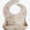 Bavoir Avec Récupérateur MUSHIE En Silicone Beige/arc En Ciel - Mushie -Vertbaudet Boutique bavoir avec recuperateur mushie en silicone