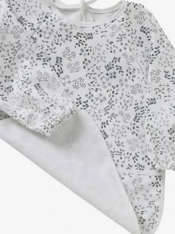 Bavoir Tablier Manches Longues Imprimé Végétal - Vertbaudet -Vertbaudet Boutique bavoir tablier manches longues 2