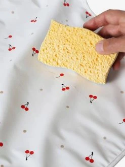 Bavoir Tablier Manches Longues Avec Col Rose Imprimé - Vertbaudet -Vertbaudet Boutique bavoir tablier manches longues avec col 4