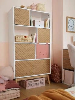 Bibliothèque LIGNE CHEVRONS Blanc/bois - Vertbaudet -Vertbaudet Boutique bibliotheque ligne chevrons 2