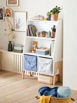 Bibliothèque LIGNE RETRO Blanc Mate - Vertbaudet -Vertbaudet Boutique bibliotheque ligne retro 3