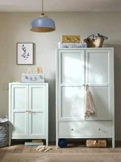 Bibliothèque / Petite Armoire 2 Portes LIGNE PARISIENNE Vert D'eau - Vertbaudet -Vertbaudet Boutique bibliotheque petite armoire 2 portes ligne parisienne 3