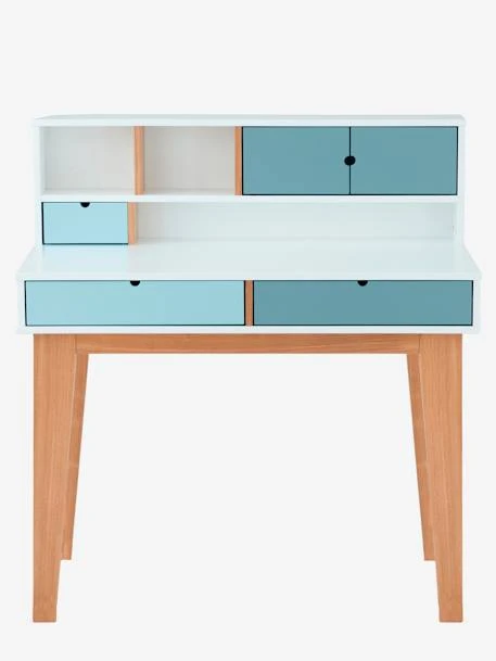 Bureau Enfant LIGNE OSLO Blanc/bleu/bois - Vertbaudet 6 Bureau Enfant LIGNE OSLO Blanc/bleu/bois - Vertbaudet – Image 4