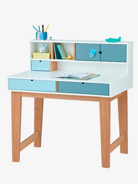 Bureau Enfant LIGNE OSLO Blanc/bleu/bois - Vertbaudet 3 Bureau Enfant LIGNE OSLO Blanc/bleu/bois - Vertbaudet