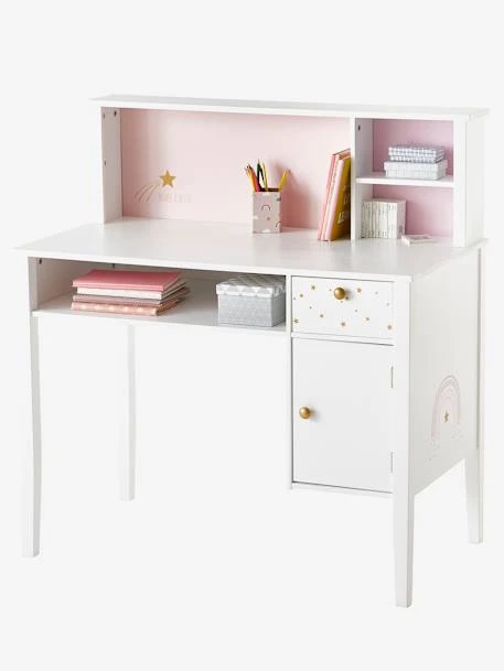 Bureau Enfant MAKE A WISH Blanc Clair Uni Avec Decor - Vertbaudet 3 Bureau Enfant MAKE A WISH Blanc Clair Uni Avec Decor - Vertbaudet