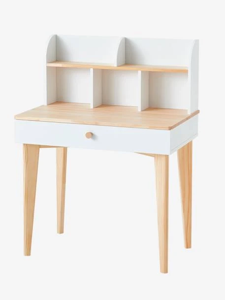Bureau Enfant SCANDI Blanc/bois - Vertbaudet 4 Bureau Enfant SCANDI Blanc/bois - Vertbaudet – Image 2
