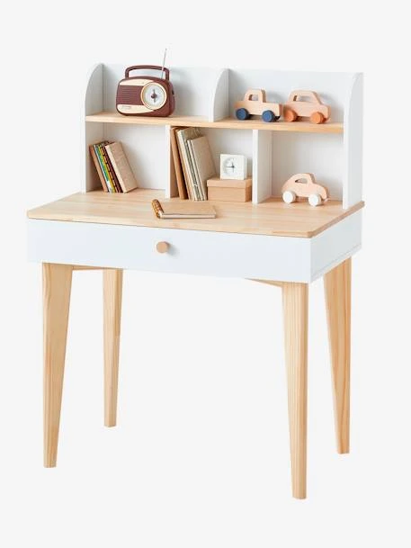 Bureau Enfant SCANDI Blanc/bois - Vertbaudet 3 Bureau Enfant SCANDI Blanc/bois - Vertbaudet