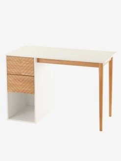 Bureau Ligne CHEVRONS Blanc/bois - Vertbaudet -Vertbaudet Boutique bureau ligne chevrons 2