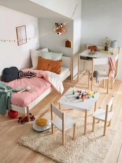 Chaise Maternelle Pour Table De Jeu LIGNE WOODY Blanc - Bois - Vertbaudet -Vertbaudet Boutique chaise maternelle pour table de jeu ligne woody 2