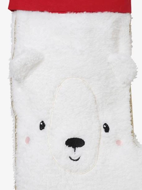 Chaussette De Noël Ours En Bouclette Personnalisable Blanc - Vertbaudet 4 Chaussette De Noël Ours En Bouclette Personnalisable Blanc - Vertbaudet – Image 2
