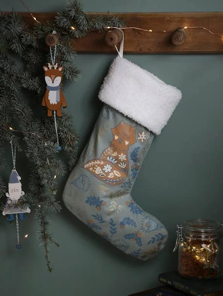 Chaussette De Noël Renard Scandinave Vert / Bleu - Vertbaudet 3 Chaussette De Noël Renard Scandinave Vert / Bleu - Vertbaudet