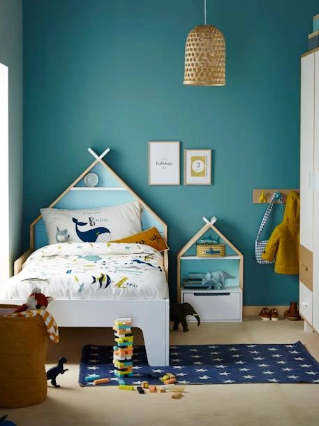 Chevet Enfant Fond Réversible Bleu Ou Rose LIGNE TIPILI Blanc - Vertbaudet 6 Chevet Enfant Fond Réversible Bleu Ou Rose LIGNE TIPILI Blanc - Vertbaudet – Image 4