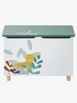 Coffre à Jouets Jungle Paradise Blanc / Vert - Vertbaudet -Vertbaudet Boutique coffre a jouets jungle paradise 2