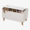 Coffre à Jouets LIGNE CONFETTI Blanc / Bois - Vertbaudet -Vertbaudet Boutique coffre a jouets ligne confetti