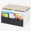Coffre à Livres Et Jouets LIGNE SCHOOL Blanc - Bois - Ardoise - Vertbaudet -Vertbaudet Boutique coffre a livres et jouets ligne school