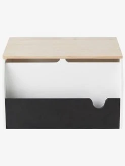 Coffre à Livres Et Jouets LIGNE SCHOOL Blanc - Bois - Ardoise - Vertbaudet -Vertbaudet Boutique coffre a livres et jouets ligne school 4