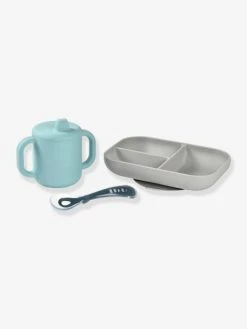 Coffret D’apprentissage 3 Pièces BEABA En Silicone Rose - Beaba -Vertbaudet Boutique coffret dapprentissage 3 pieces beaba en silicone 3