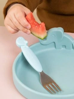 Coffret Repas 3 Pièces DONE BY DEER Peekaboo Deer Friends En Silicone Bleu - Done By Deer -Vertbaudet Boutique coffret repas 3 pieces done by deer peekaboo deer friends en silicone 3