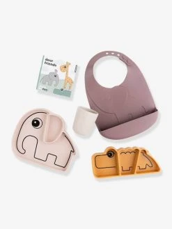 Coffret Repas 4 Pièces DONE BY DEER Goodie Box Stick&Stay En Silicone Bleu/gris/vert - Done By Deer -Vertbaudet Boutique coffret repas 4 pieces done by deer goodie box stickstay en silicone 4