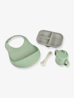 Coffret Repas Les Essentiels 4 Pièces BEABA En Silicone Vert Sauge - Beaba -Vertbaudet Boutique coffret repas les essentiels 4 pieces beaba en silicone 3