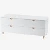 Commode 2 Tiroirs Sous Pente LIGNE SMILE Blanc - Vertbaudet -Vertbaudet Boutique commode 2 tiroirs sous pente ligne smile