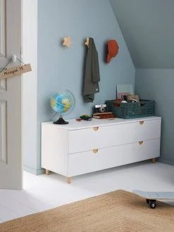 Commode 2 Tiroirs Sous Pente LIGNE SMILE Blanc - Vertbaudet -Vertbaudet Boutique commode 2 tiroirs sous pente ligne smile 2