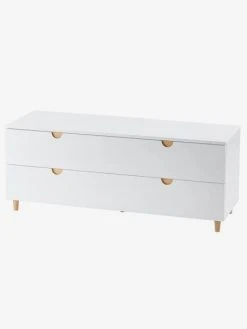Commode 2 Tiroirs Sous Pente LIGNE SMILE Blanc - Vertbaudet