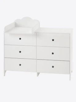 Commode 6 Tiroirs LIGNE SIRIUS Blanc Clair Uni - Vertbaudet -Vertbaudet Boutique commode 6 tiroirs ligne sirius 3