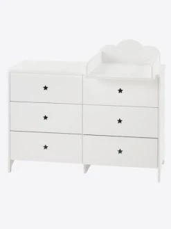 Commode 6 Tiroirs LIGNE SIRIUS Blanc Clair Uni - Vertbaudet -Vertbaudet Boutique commode 6 tiroirs ligne sirius 4