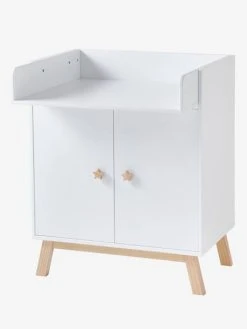 Commode à Langer Avec Placard LIGNE GRANDE OURSE Blanc - Vertbaudet -Vertbaudet Boutique commode a langer avec placard ligne grande ourse 3