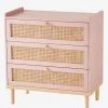 Commode En Cannage LIGNE POÉSIE Rose - Vertbaudet