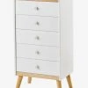 Commode Semainier Avec Poignées Personnalisables LIGNE CONFETTI Blanc - Vertbaudet