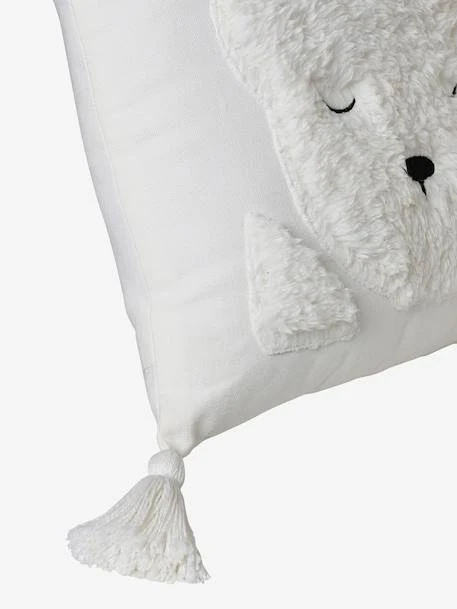 Coussin Avec Applications Sherpa Ours Berbère Ecru - Vertbaudet 5 Coussin Avec Applications Sherpa Ours Berbère Ecru - Vertbaudet – Image 3