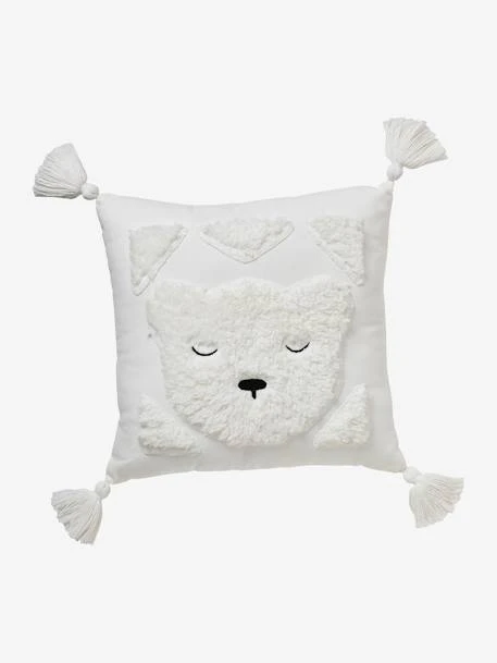 Coussin Avec Applications Sherpa Ours Berbère Ecru - Vertbaudet 3 Coussin Avec Applications Sherpa Ours Berbère Ecru - Vertbaudet
