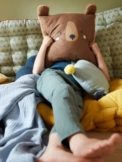 Coussin Carré Ourson Brun - Vertbaudet 13 Coussin Carré Ourson Brun - Vertbaudet -Vertbaudet Boutique coussin carre ourson 5