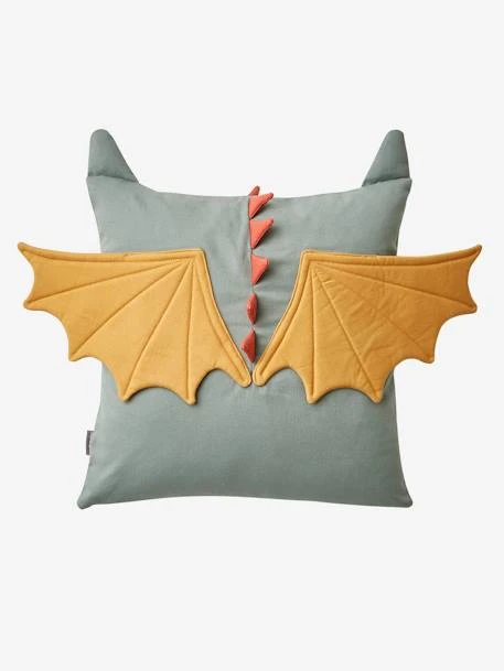 Coussin Dragon Gris Vert - Vertbaudet 7 Coussin Dragon Gris Vert - Vertbaudet – Image 5