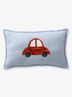 Coussin En Seersucker à Sequins Réversibles EN VOITURE SIMON Bleu - Vertbaudet -Vertbaudet Boutique coussin en seersucker a sequins reversibles en voiture simon 4