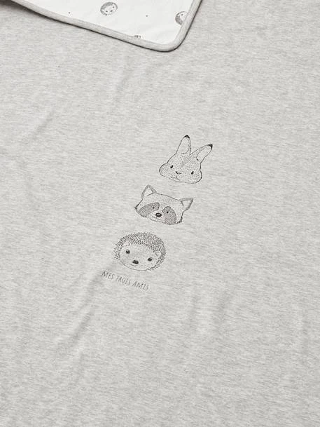 Couverture Bébé En Maille Jersey Coton Bio* MINI COMPAGNIE écru / Gris Chiné - Vertbaudet 6 Couverture Bébé En Maille Jersey Coton Bio* MINI COMPAGNIE écru / Gris Chiné - Vertbaudet – Image 4