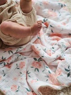 Couverture Bébé Jersey/gaze De Coton EAU DE ROSE Rose - Vertbaudet -Vertbaudet Boutique couverture bebe jerseygaze de coton eau de rose 2