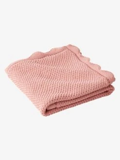 Couverture Bébé Tricot Point De Riz En Coton Rose - Vertbaudet -Vertbaudet Boutique couverture bebe tricot point de riz en coton 3