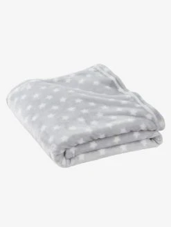 Couverture Enfant Microfibre Imprimée étoiles Marine Grisé Imprimé - Vertbaudet