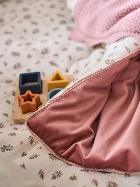 Couverture Gaze De Coton/velours GRENIER écru / Multicolore - Vertbaudet 4 Couverture Gaze De Coton/velours GRENIER écru / Multicolore - Vertbaudet – Image 2